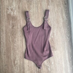 Ribbed Buckle Strap Women’s Bodysuit size small/medium
